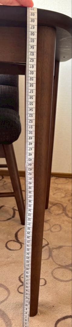 幅80cm ダイニングテーブル　回転式ダイニングチェア　椅子　セット　ニトリ