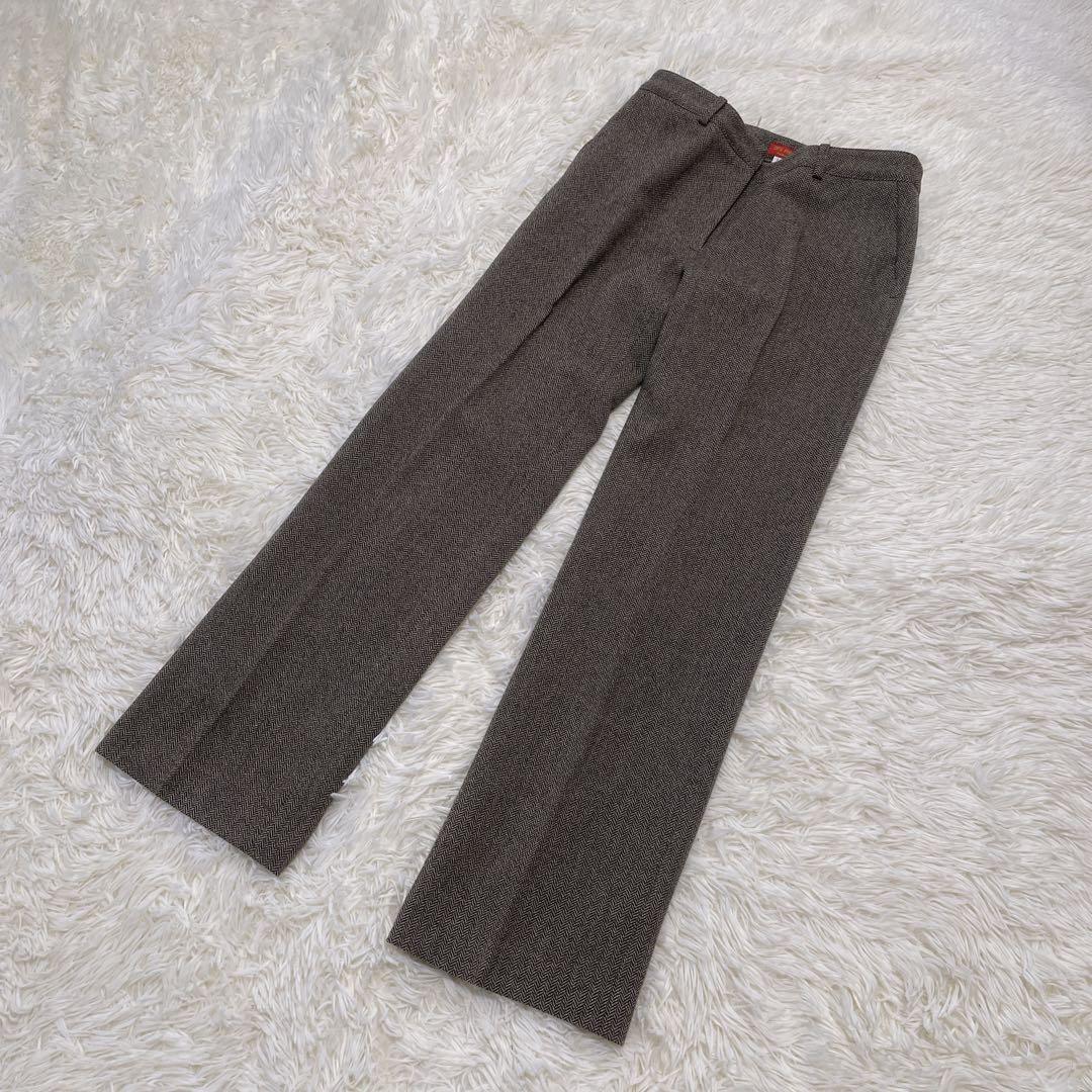 美品日本製シルク混【DES PRES ツィードパンツスーツ】セットアップ