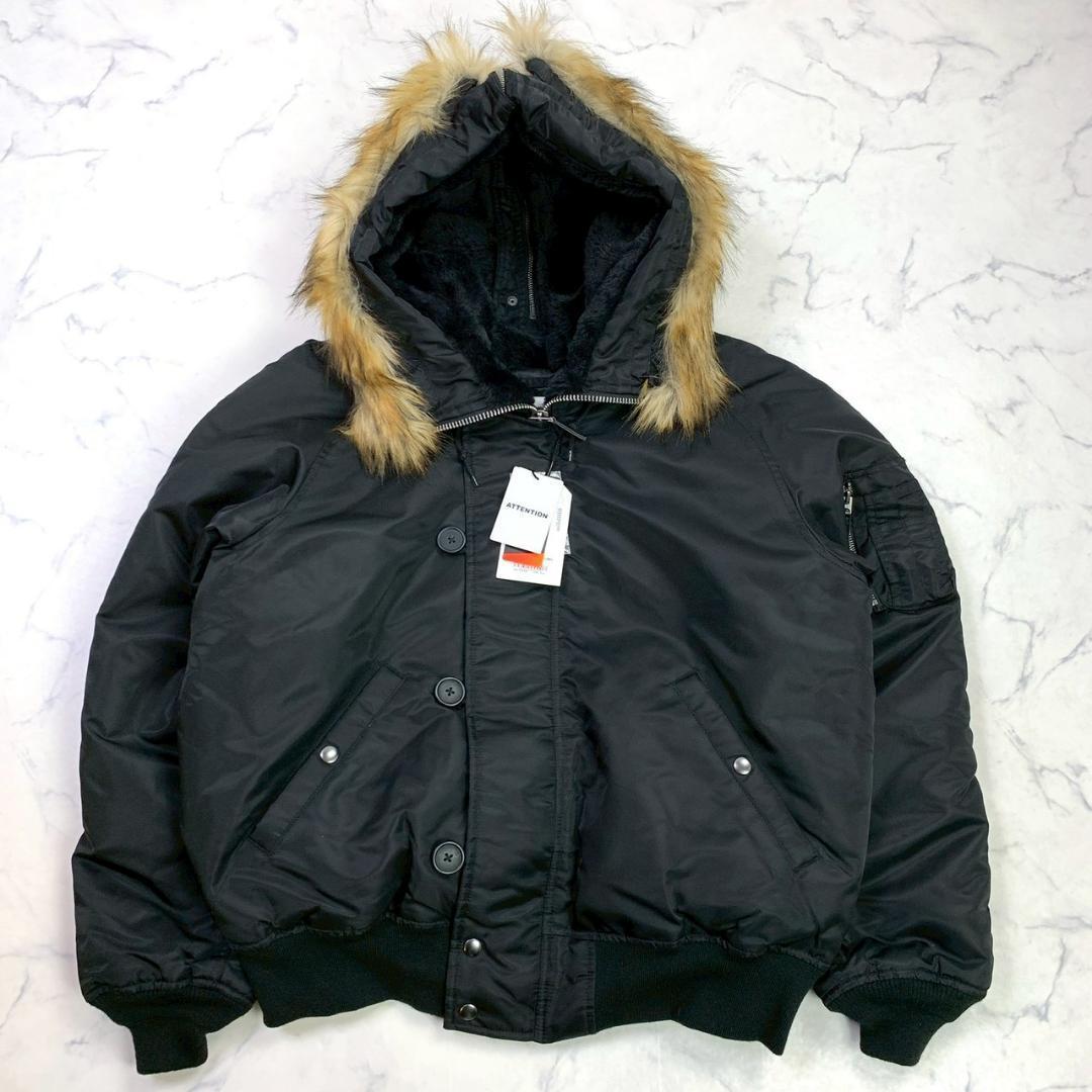 未使用タグ付★AVIREX N-2B コマーシャルモデル 黒 XXL　D838