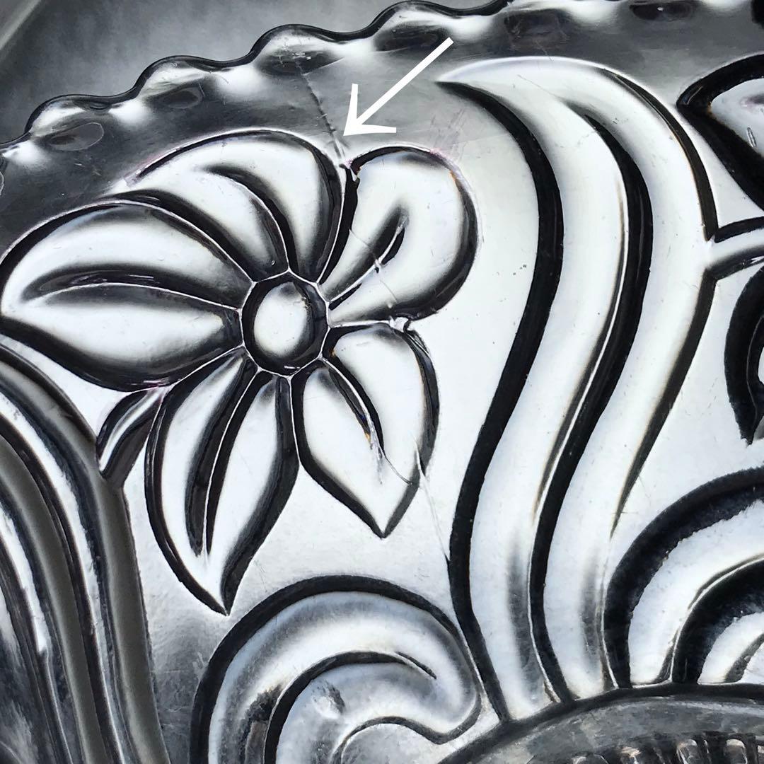 可愛らしい♡稀少★オールドサンルイSaint Louisクリスタルボウル★スミレ