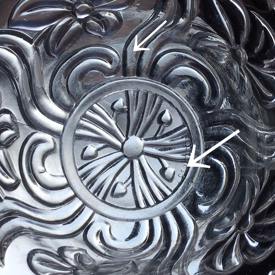 可愛らしい♡稀少★オールドサンルイSaint Louisクリスタルボウル★スミレ