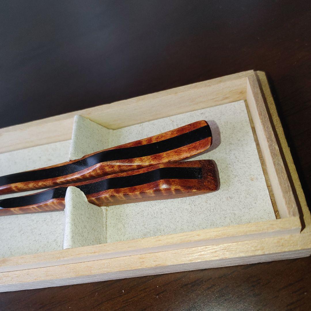 夏野　箸　小栗蔵太作　栃.黒檀