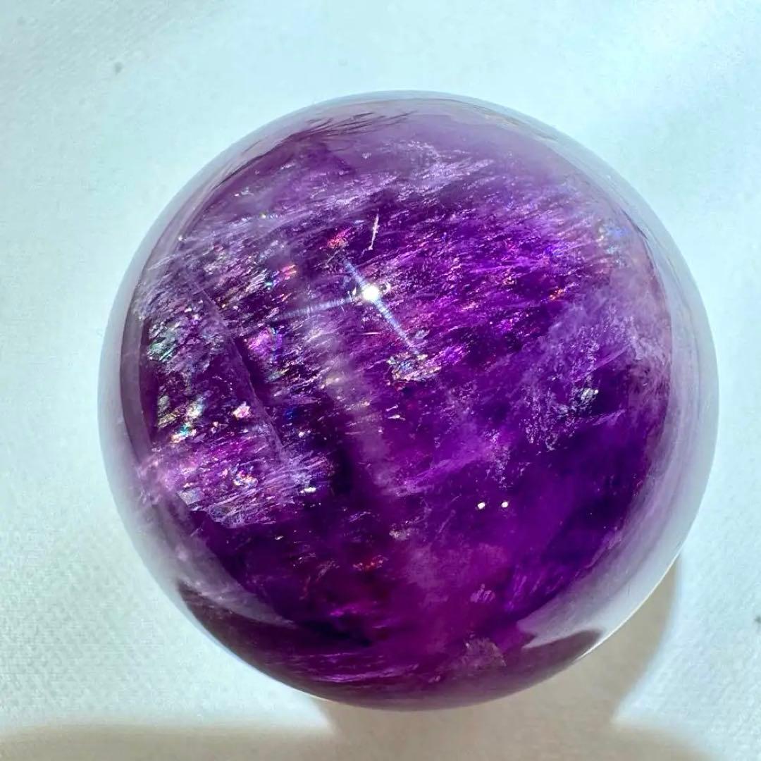 【✮週末セール✮】濃色パープルフローライト スフィア