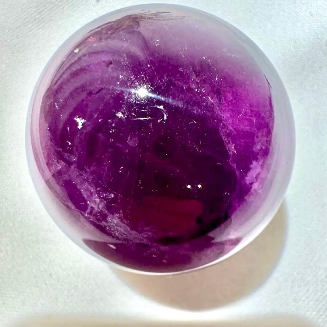 濃色パープルフローライト スフィア