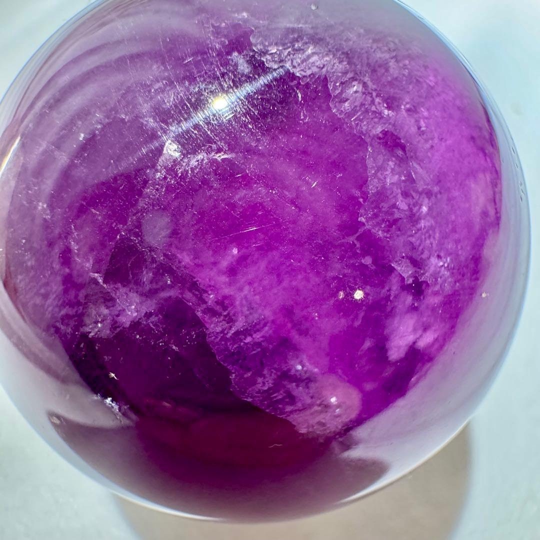 濃色パープルフローライト スフィア