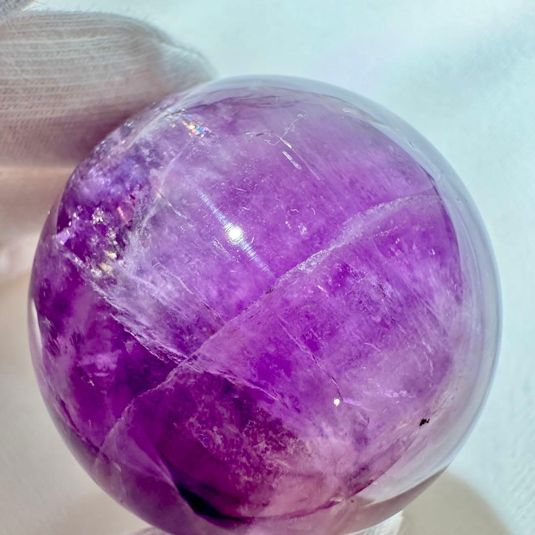 濃色パープルフローライト スフィア