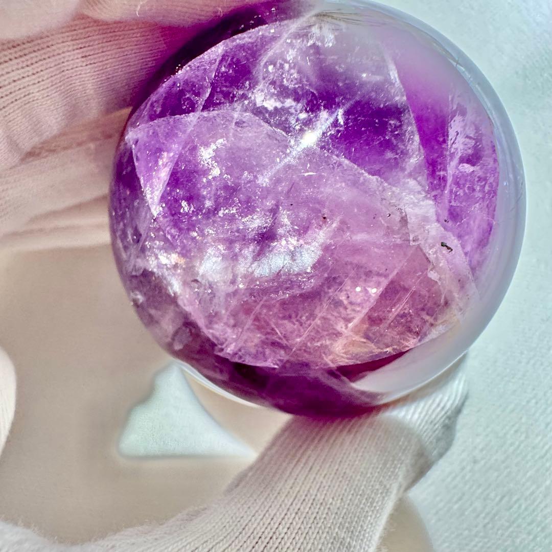 濃色パープルフローライト スフィア