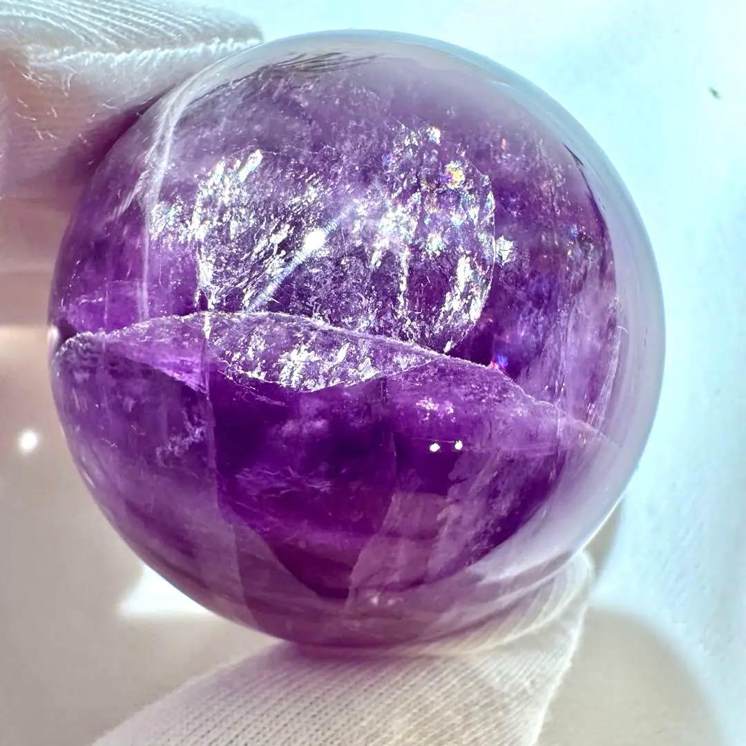 濃色パープルフローライト スフィア