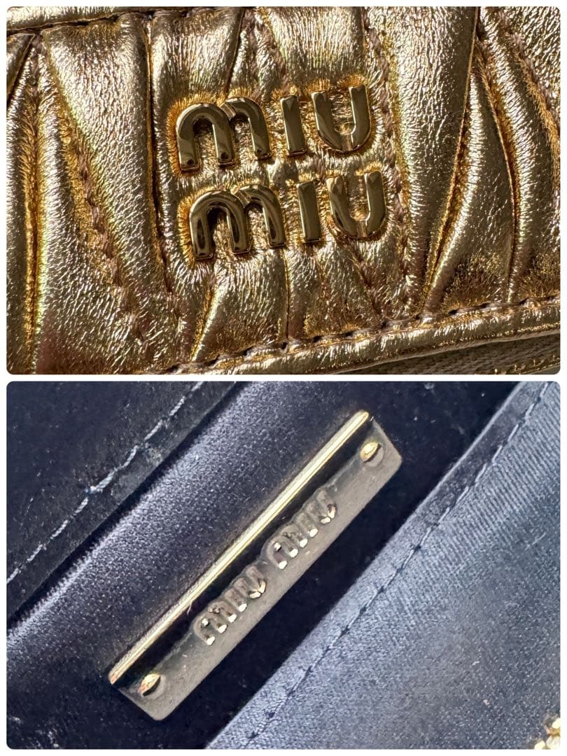 未使用品 MIUMIU リップケース チャーム マテラッセ ゴールド