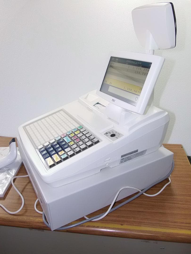 美品124設定無料東芝テックFS-2055-V2スキャナー付インボイスレジスター