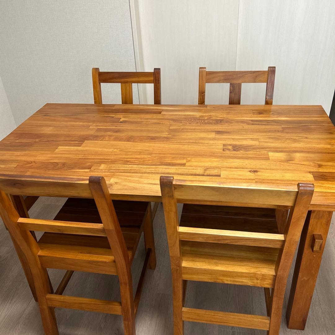 unico BREATH ダイニングテーブル&チェア5点セット　①テーブル