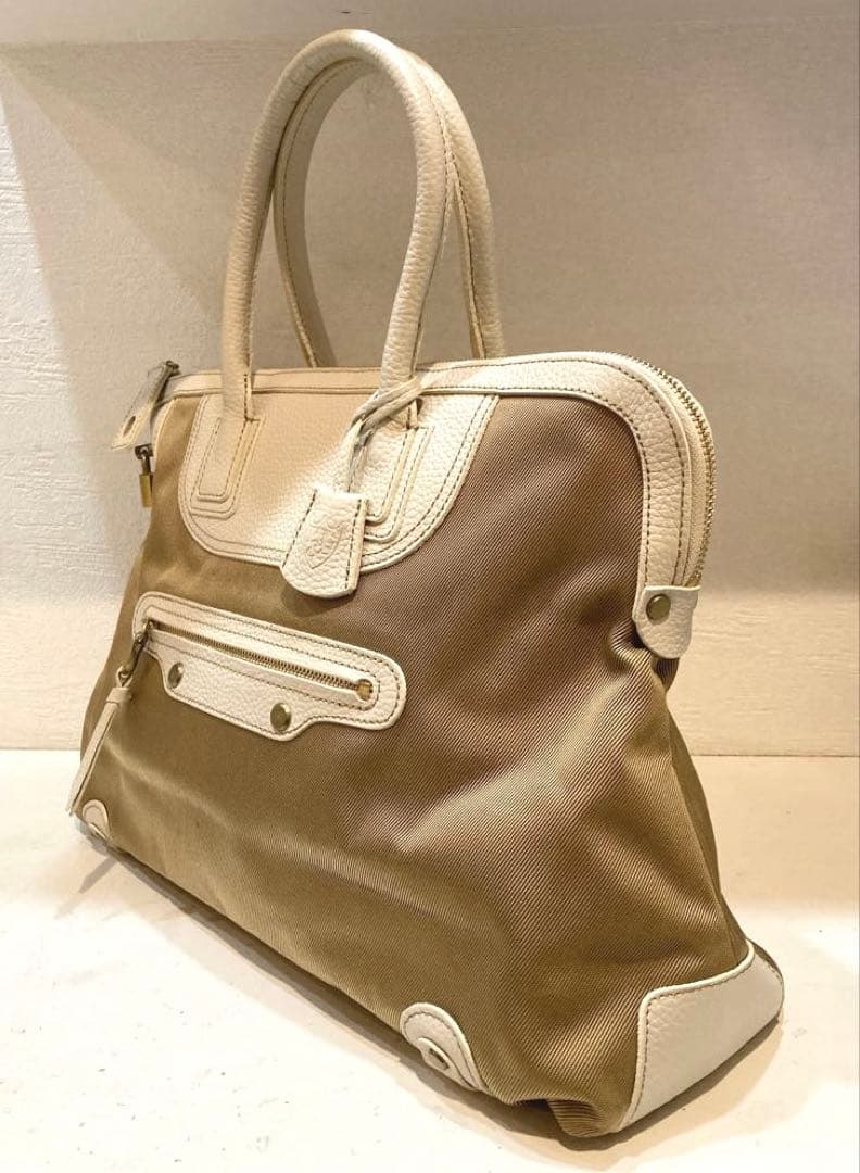 【美品】TOFF&LOADSTONE キー ナイロン　トートバッグ　ベージュ