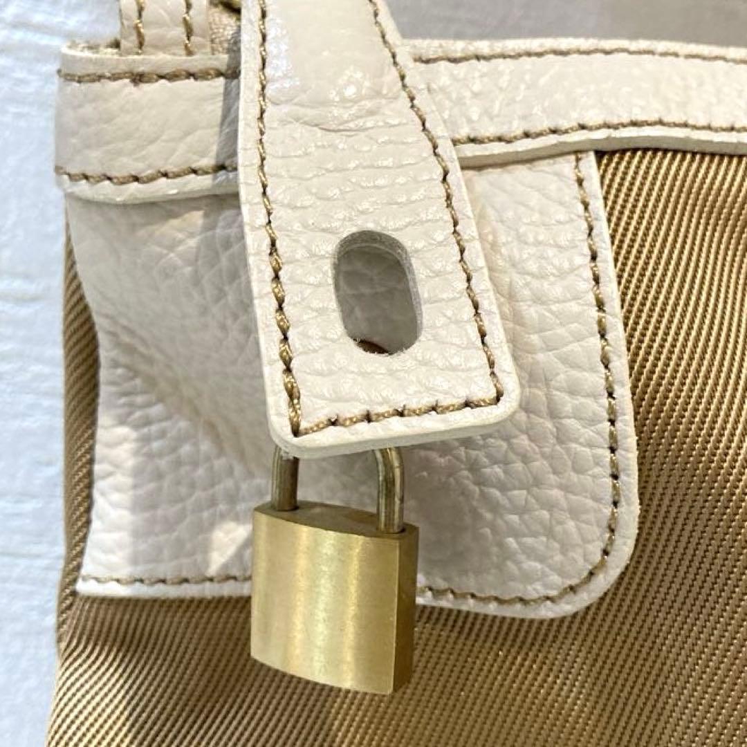 【美品】TOFF&LOADSTONE キー ナイロン　トートバッグ　ベージュ