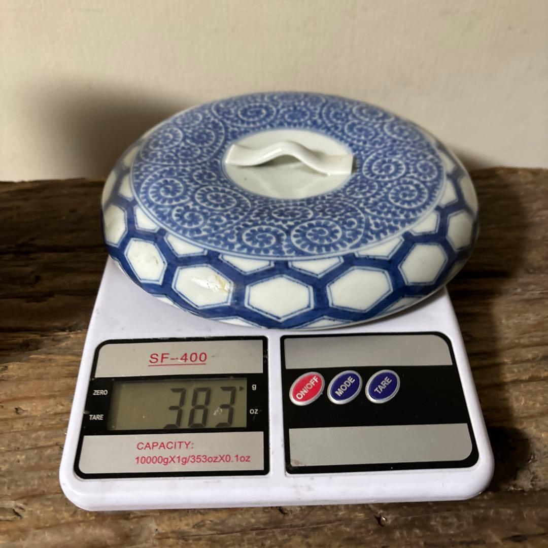 古伊万里たこ唐草蓋物　アンティーク 古道具　骨董　蕎麦猪口　検:李朝.白洲正子