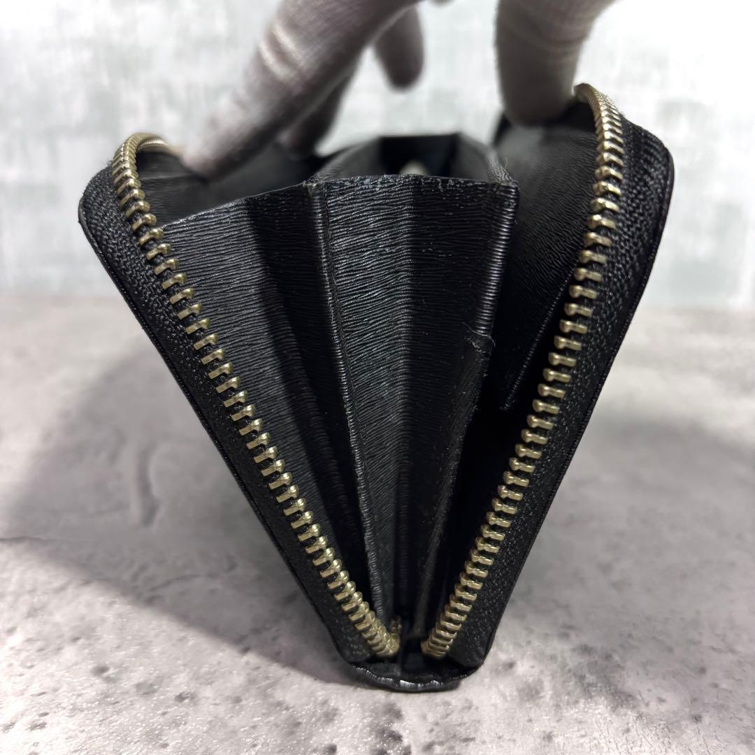 【ビリケン！】PORTER ポーター ラウンドファスナー長財布 黒 シボ