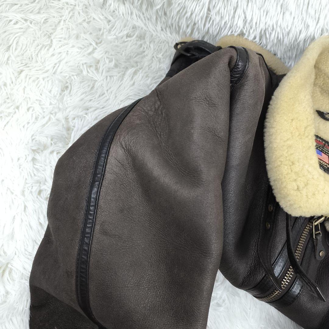 ✨美品✨ ウインドアーマー B-3タイプ ムートンジャケット 羊革 茶色