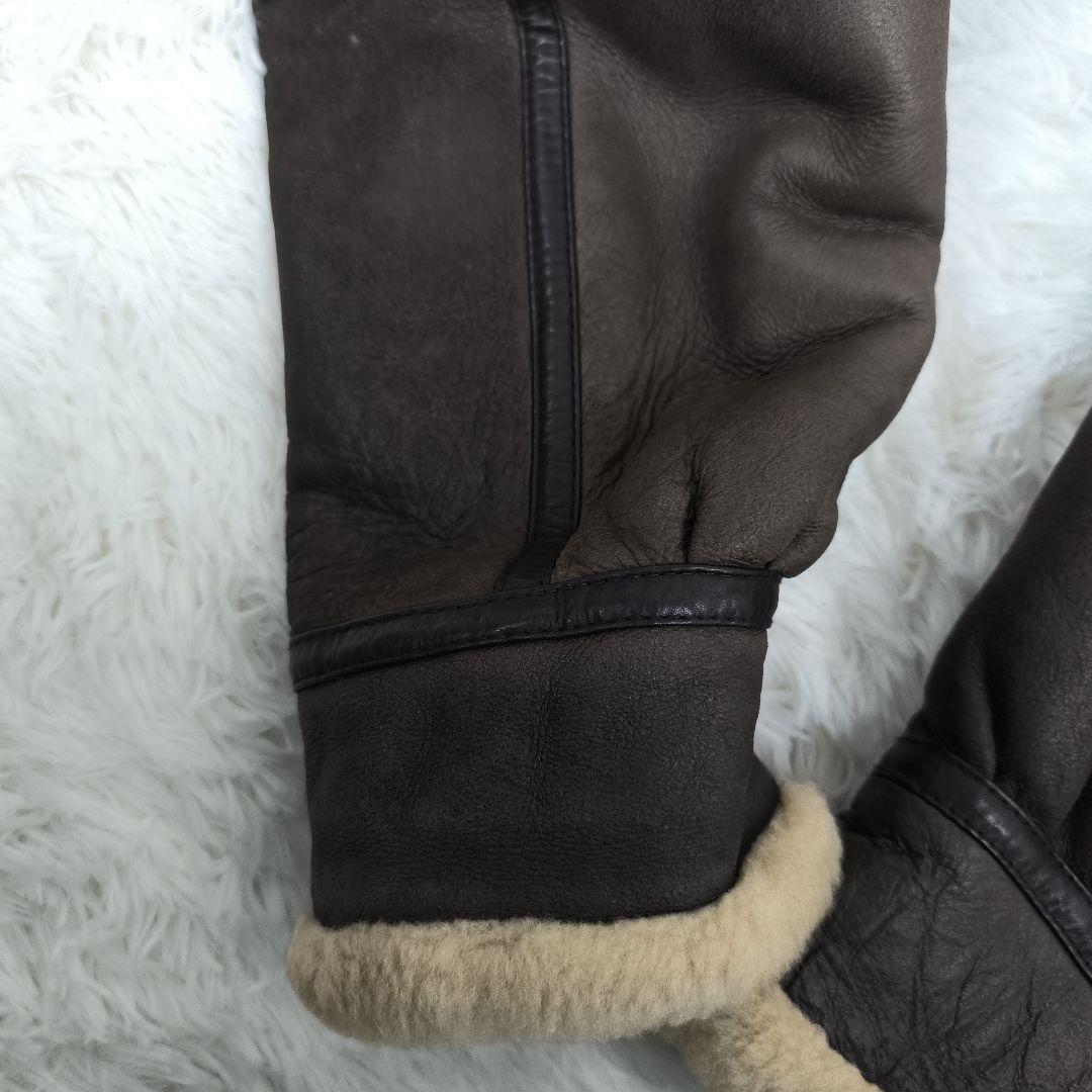 ✨美品✨ ウインドアーマー B-3タイプ ムートンジャケット 羊革 茶色