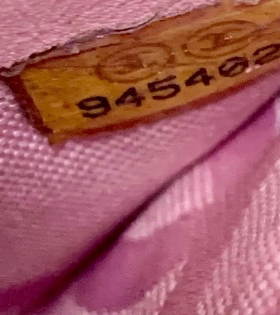 CHANEL　シャネル　二つ折り財布　カンボンライン　ピンク　Ｇカード