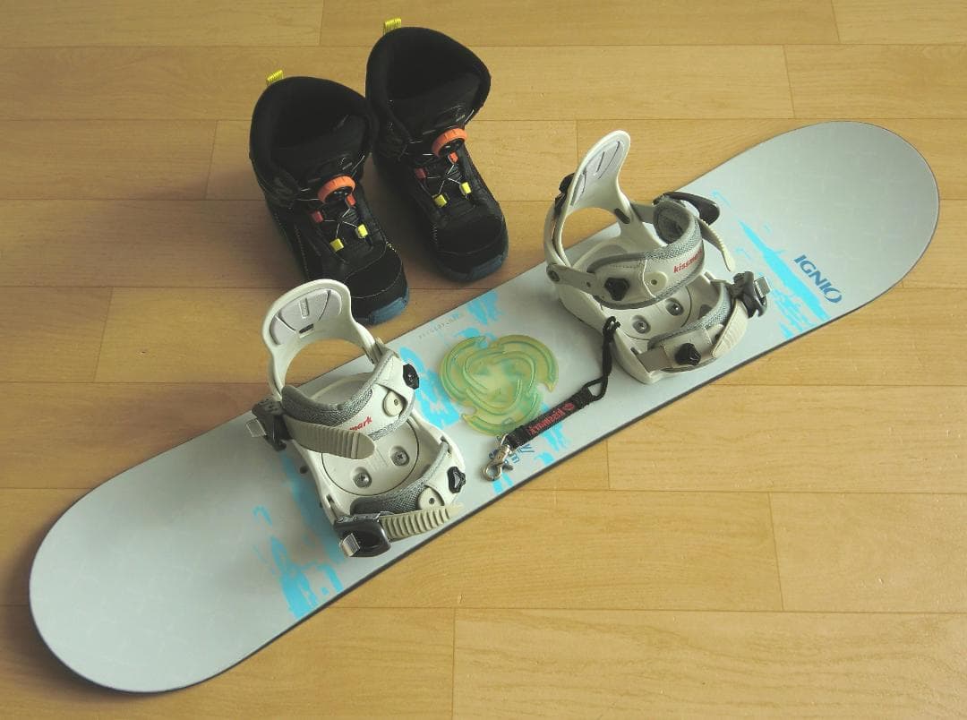 ■■送料無料■IGNIO■子供用スノボフルセット■板98靴19■WAX済■■