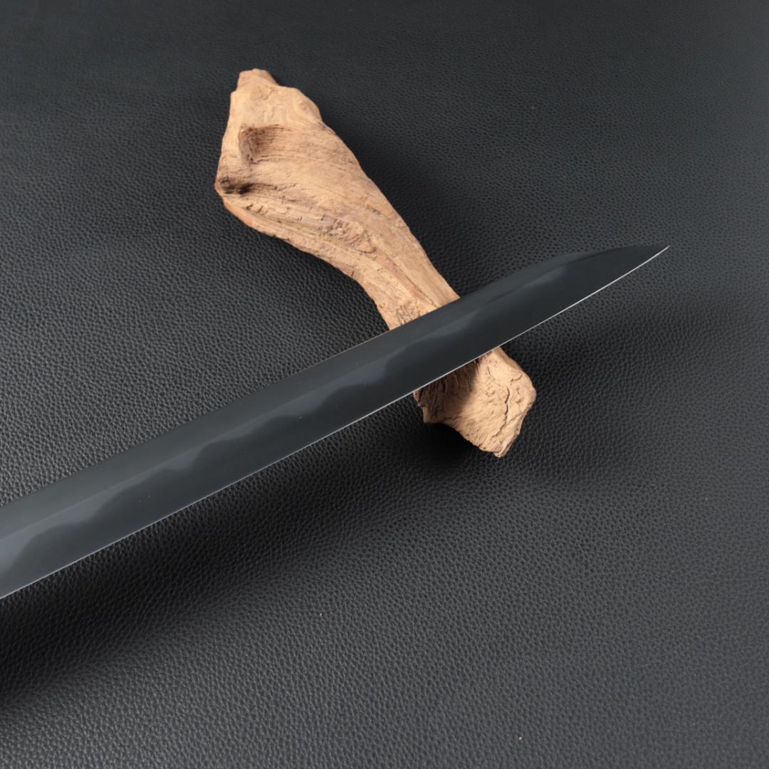 尺三 水本焼 MKH1高炭素鋼 互の目 切付柳刃包丁 究極の切れ味 黒檀八角柄