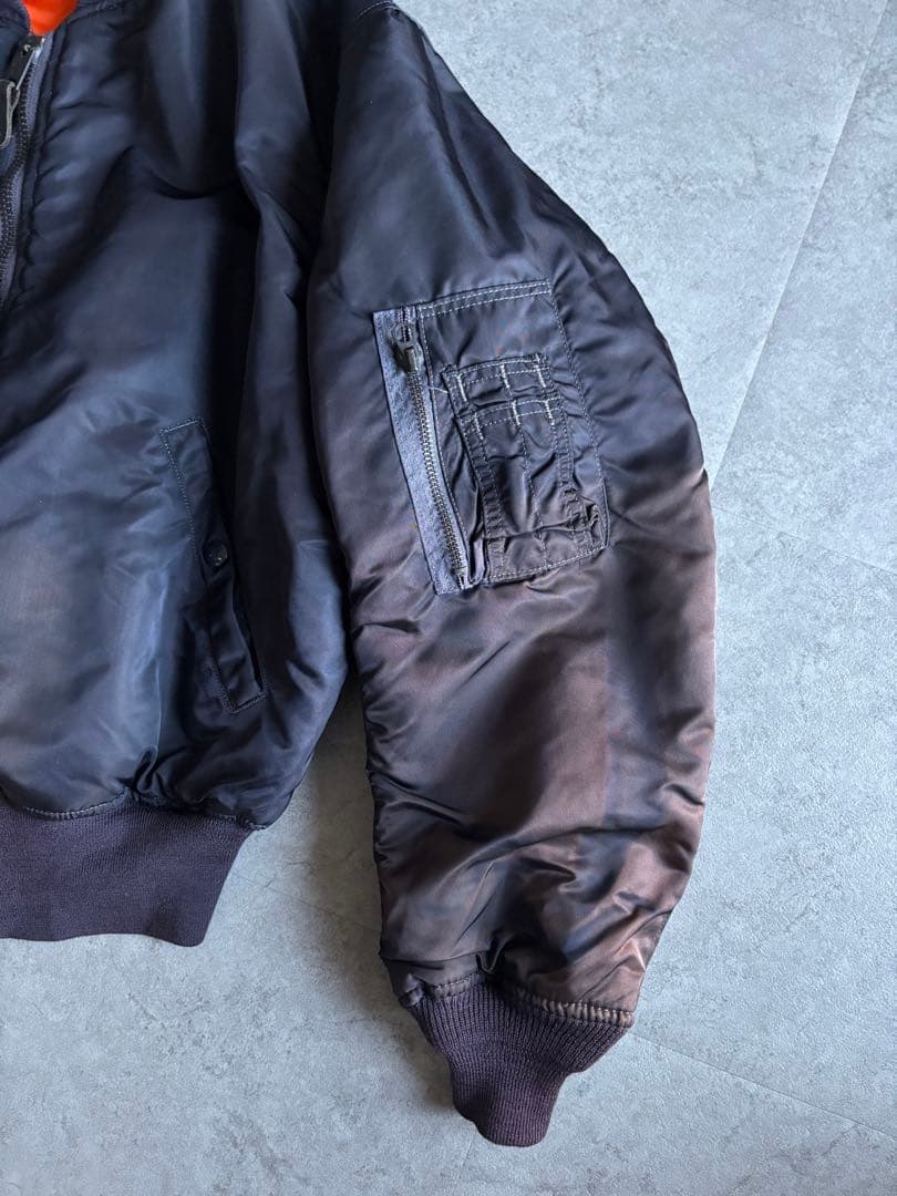 USA製 ALPHA 1968年復刻 USAF MA-1 フェードネイビー L