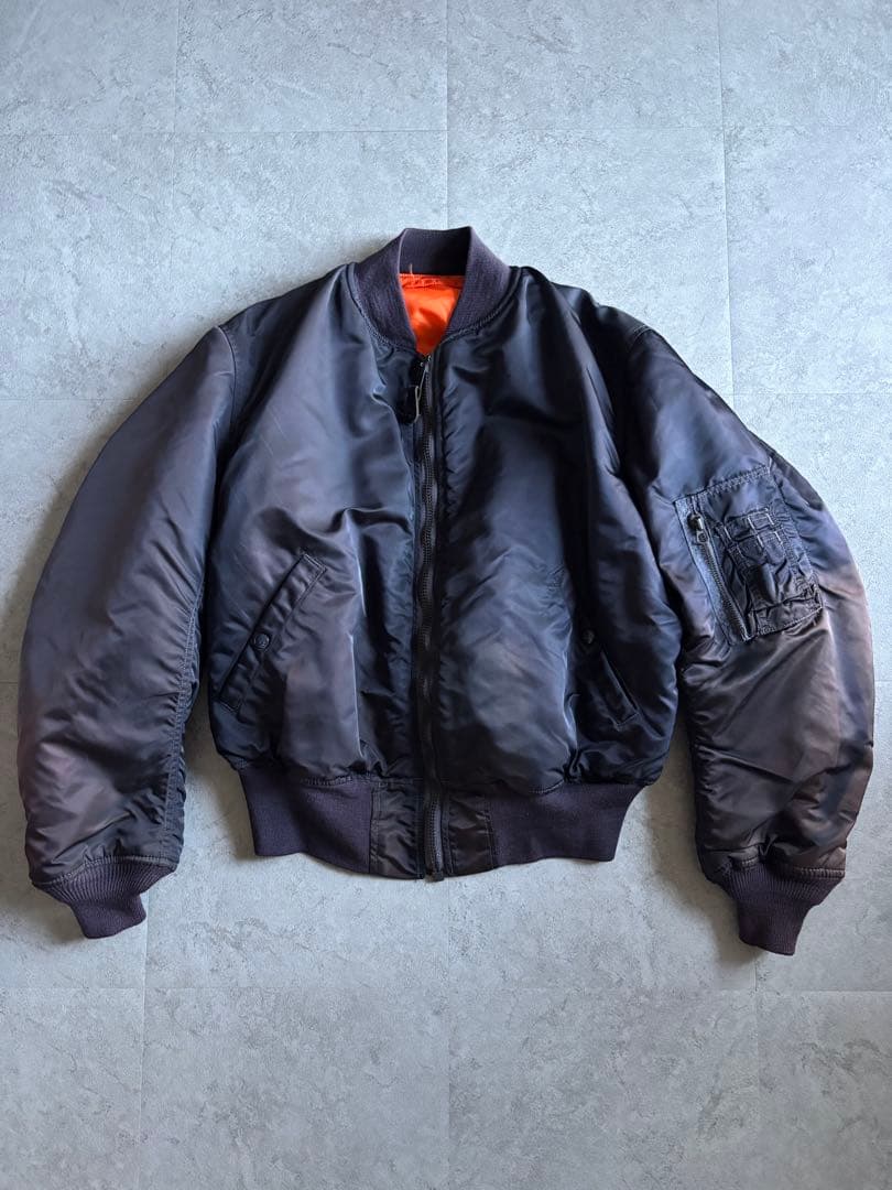 USA製 ALPHA 1968年復刻 USAF MA-1 フェードネイビー L