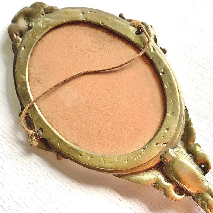 フランス アンティーク■天使 エンジェル 手鏡 ミラー 骨董品 ディスプレイ