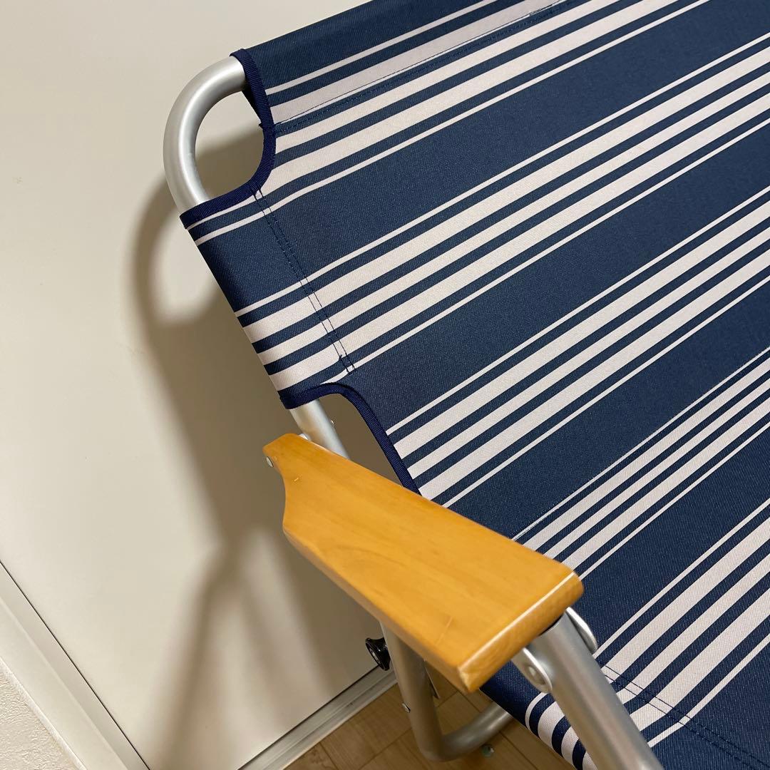 Coleman アウトドアベンチ ネイビー・ストライプ