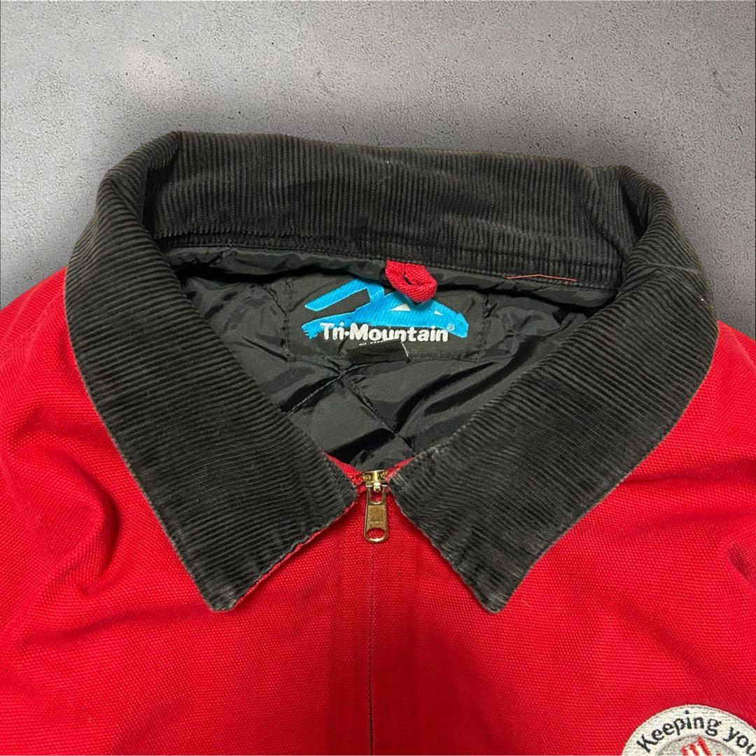 希少USA古着 00sデトロイトジャケットキルティングライナー襟コーデダック地