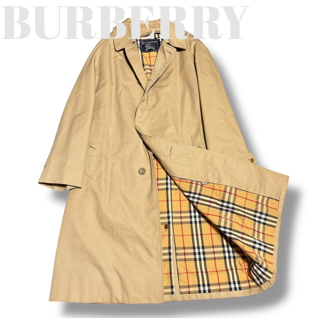 Burberry バーバリー ベージュ ステンカラーコート ノバチェック L相当