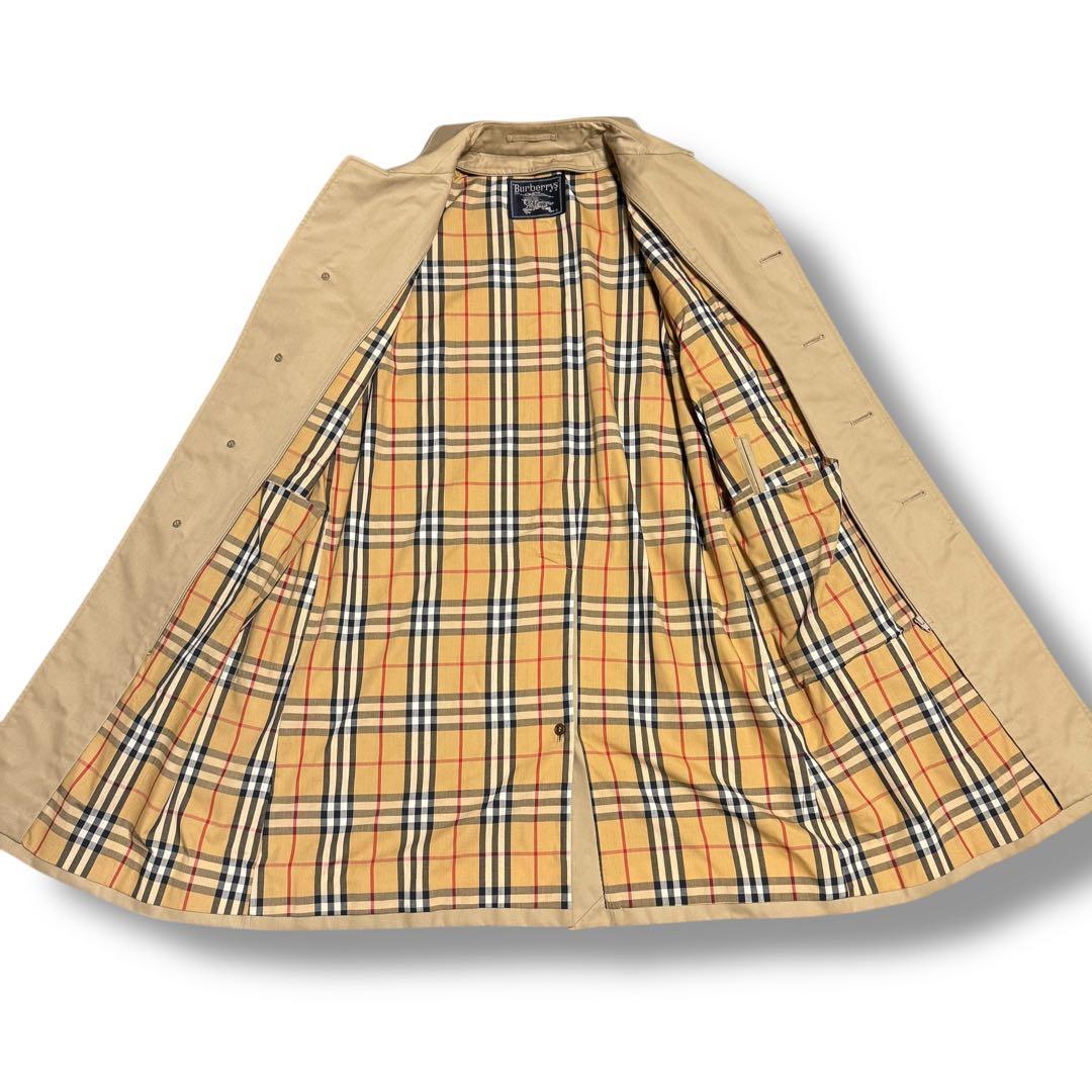 Burberry バーバリー ベージュ ステンカラーコート ノバチェック L相当