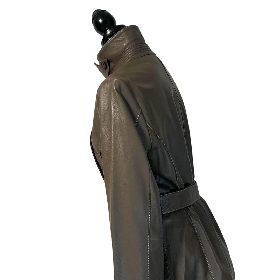 【大きいサイズ】【羊革】【46】23区 レザーコート レディース