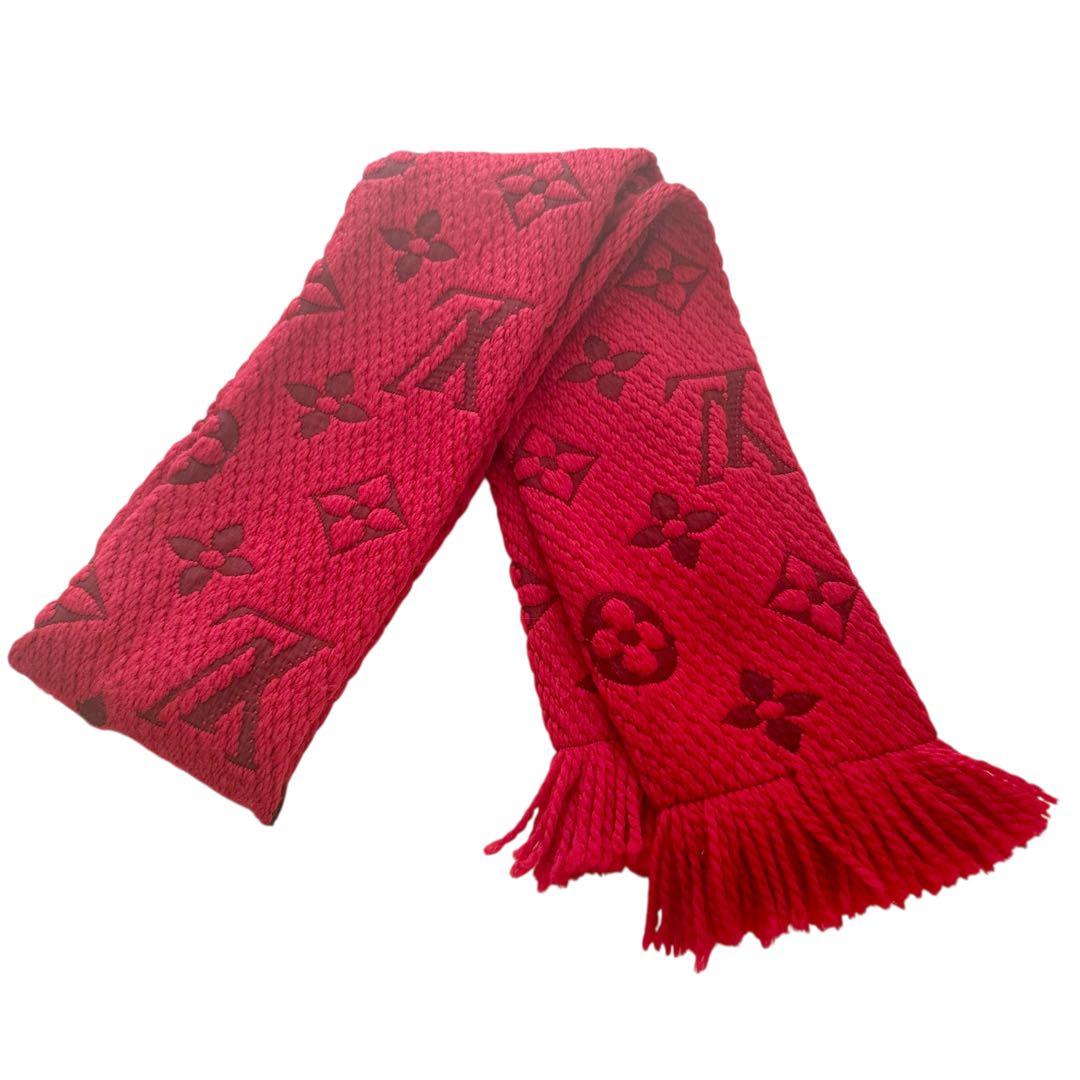 【正規品】　ルイヴィトン マフラー　赤