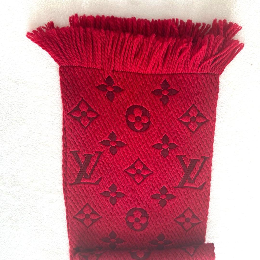 【正規品】　ルイヴィトン マフラー　赤