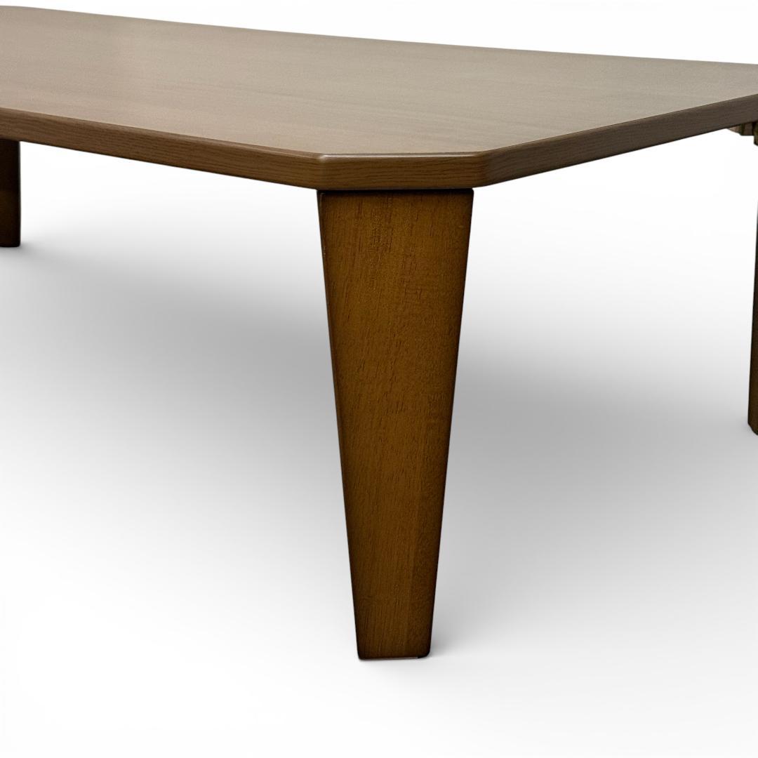 【新品・訳あり】幅 120cm 折りたたみ ローテーブル 角丸デザイン