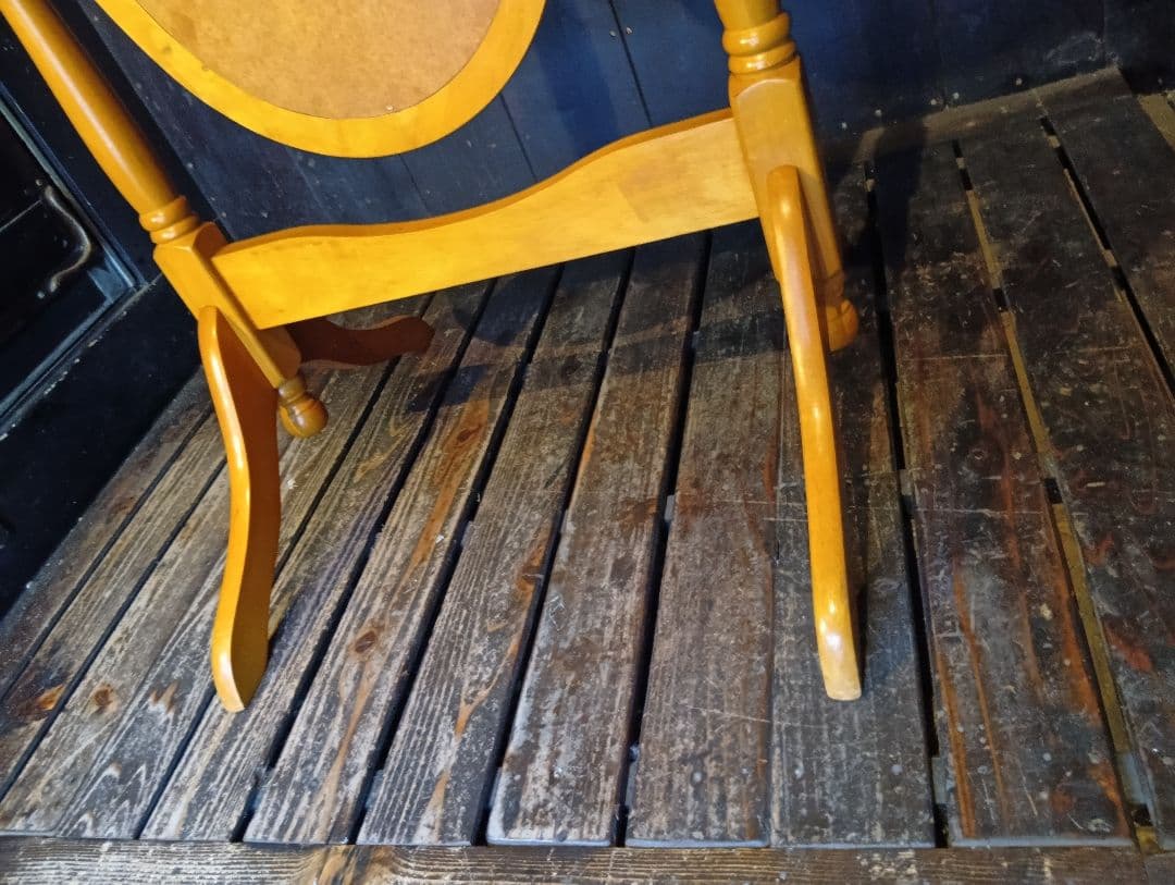 オーバル　コロニアル　スタンド　ミラー　ナチュラル　無垢材　姿見　全身鏡