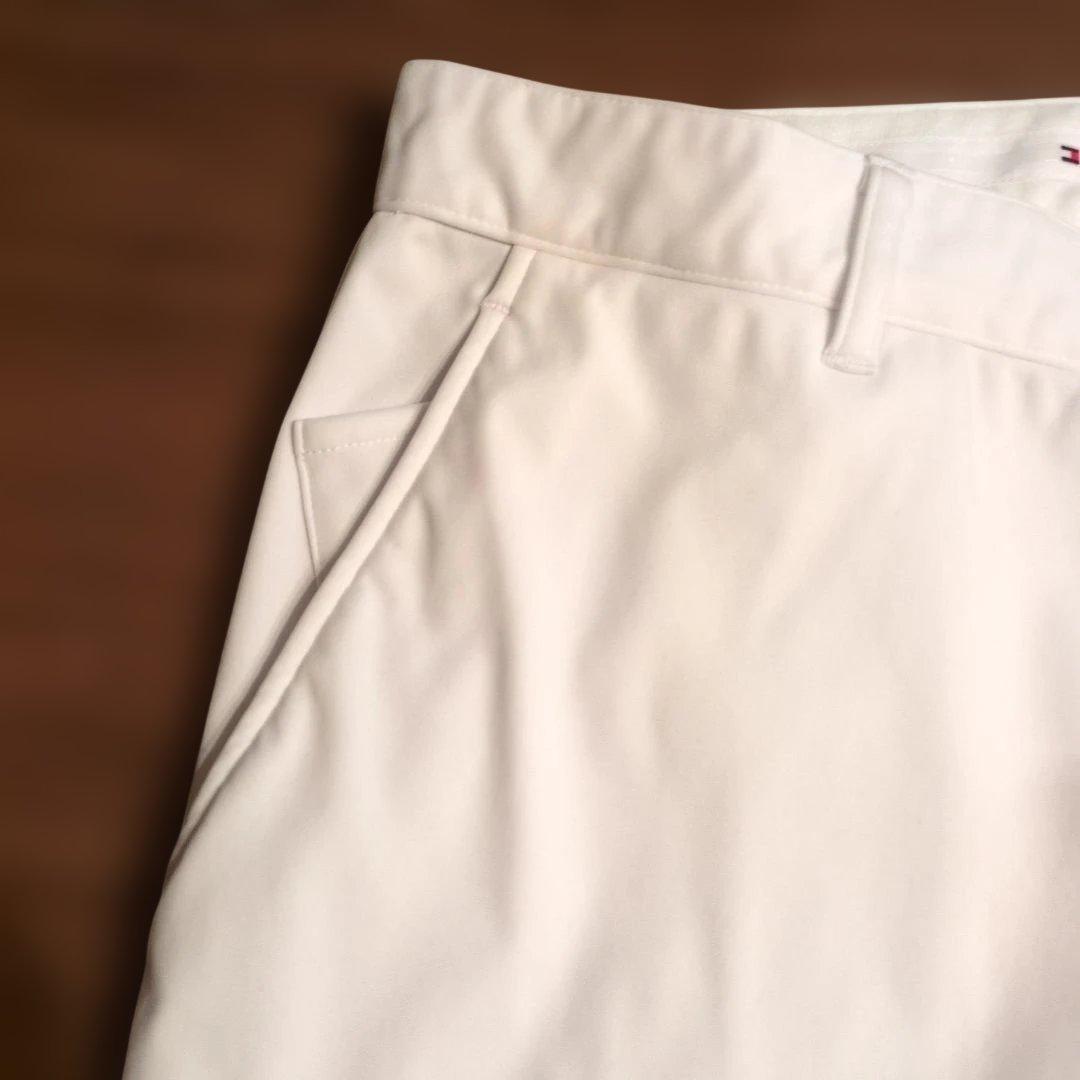 トミーヒルフィガーゴルフ防風 フリース ホワイト パンツ LL