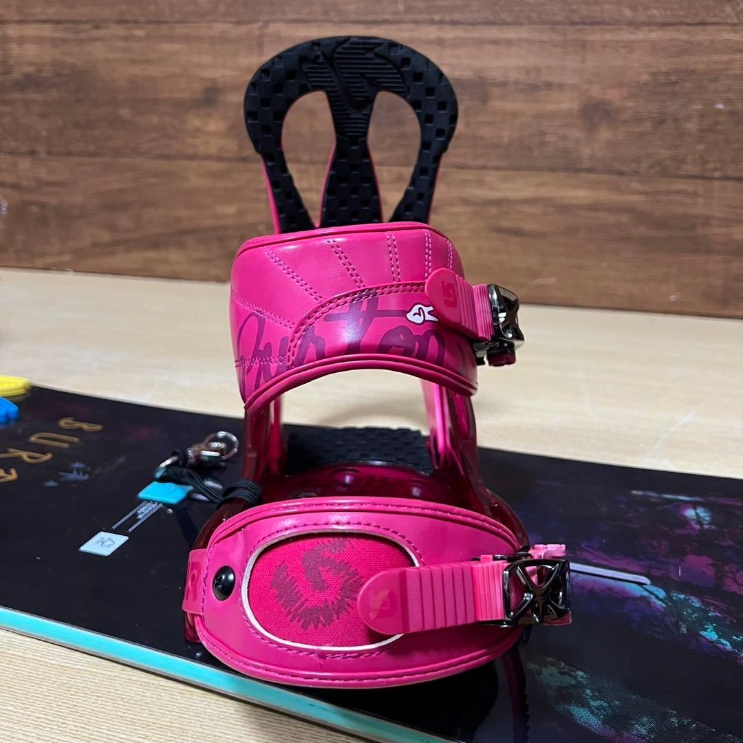 美品　BURTON フライングＶ　レディース　スノーボード5点セット　ブーツ無し