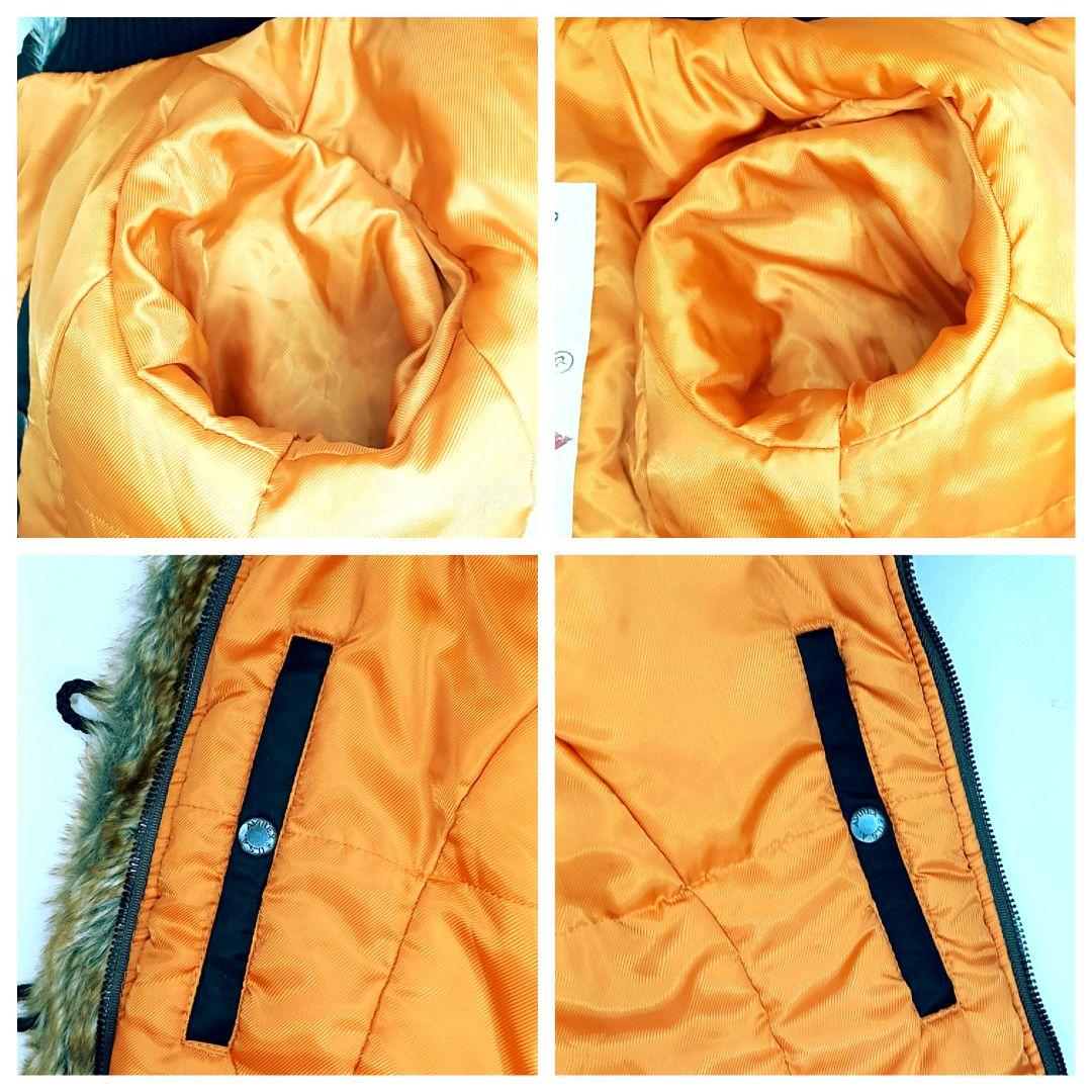 AVIREX　ラクーンファー　N2-B　中綿　短丈　フライトジャケット　ブラック