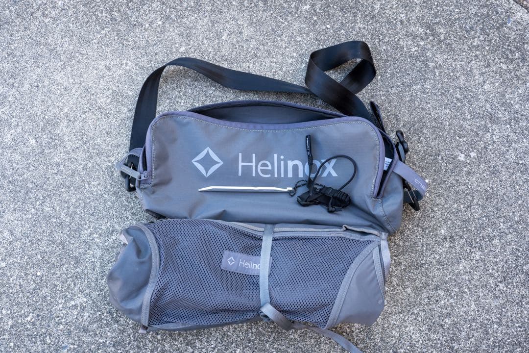 Helinox チェアツー、アンカー、ロッキングフット、フリースウォーマー付