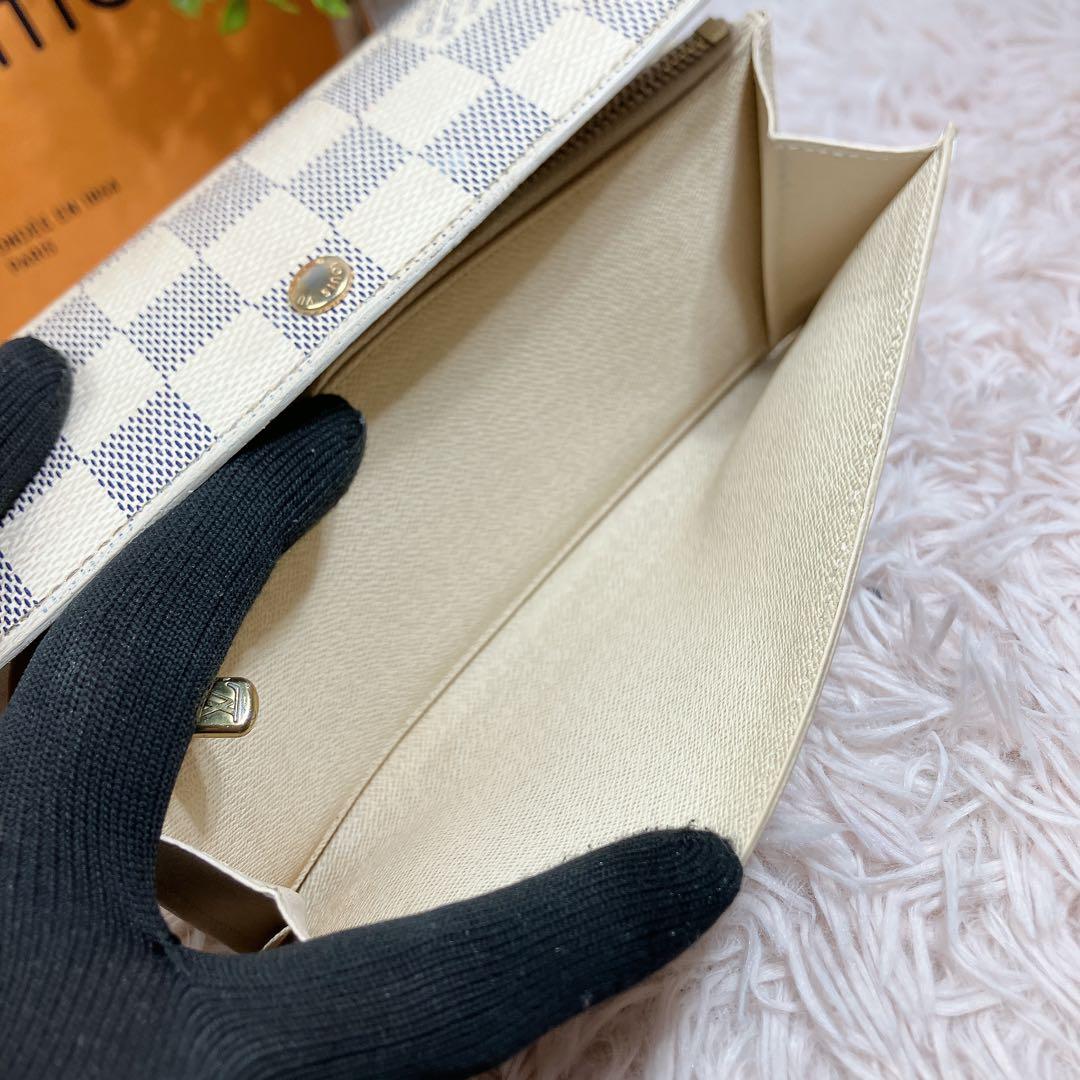 ！美品！ ルイヴィトン ダミエアズール ポルトフォイユ サラ レディース 長財布