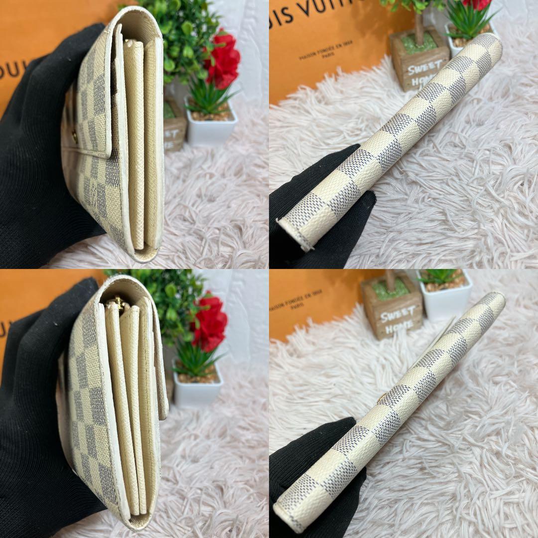 ！美品！ ルイヴィトン ダミエアズール ポルトフォイユ サラ レディース 長財布