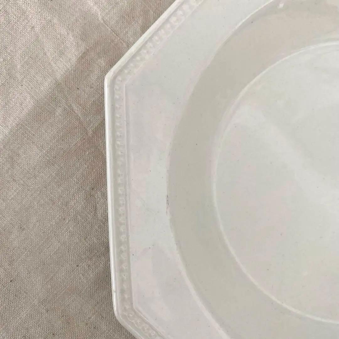 クレイユエモントロー オクトゴナル octogonale 深皿　パール　美品