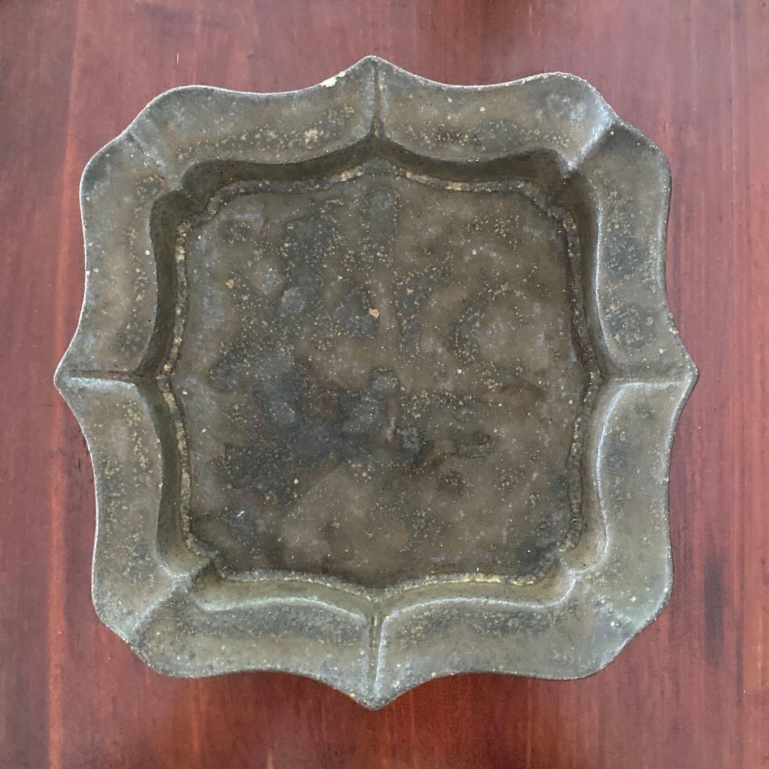 B 藤原純 器 食器 平皿 皿 純ブラック 4トンガリ