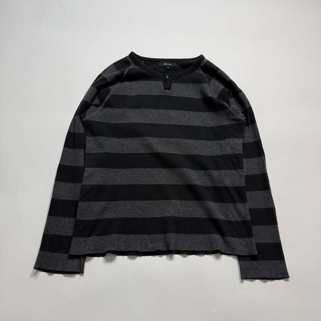 トップス 2000s Border crew neck long sleeve T