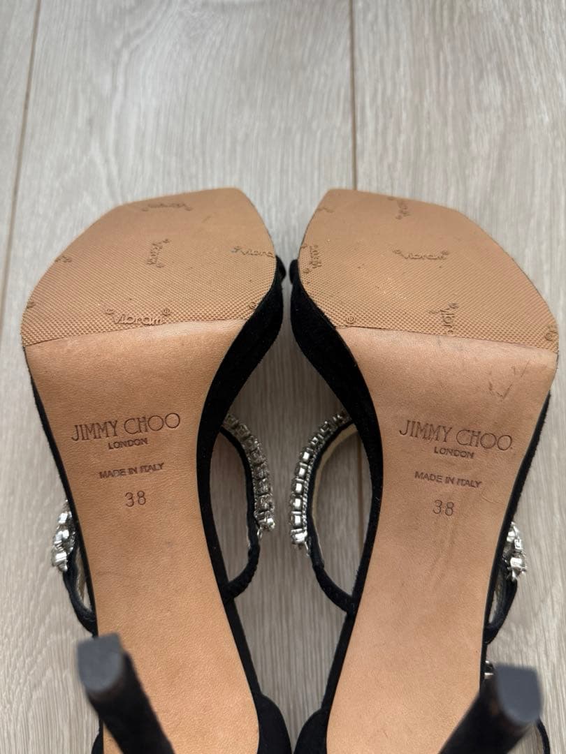 JIMMY CHOO 38 パンプス ハイヒール ビジュ