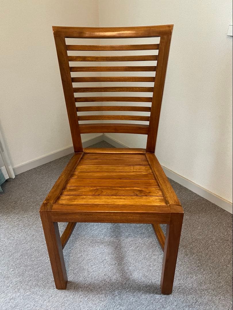 【あやちょ】①ダイニングチェア チーク 無垢材