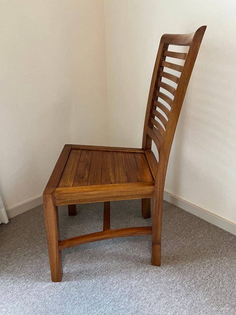 【あやちょ】①ダイニングチェア チーク 無垢材