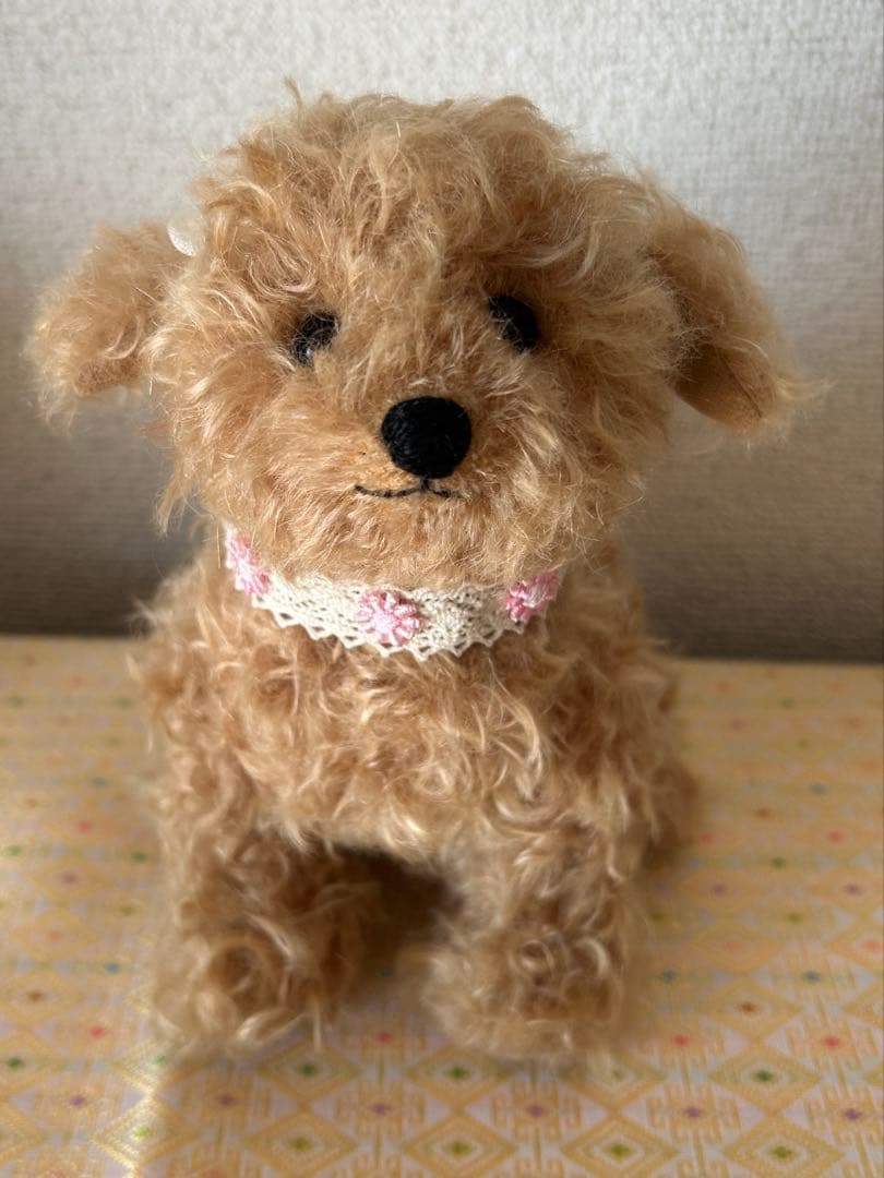 ハンドメイド：テディベア　ワンコ（トイプードル）　2501
