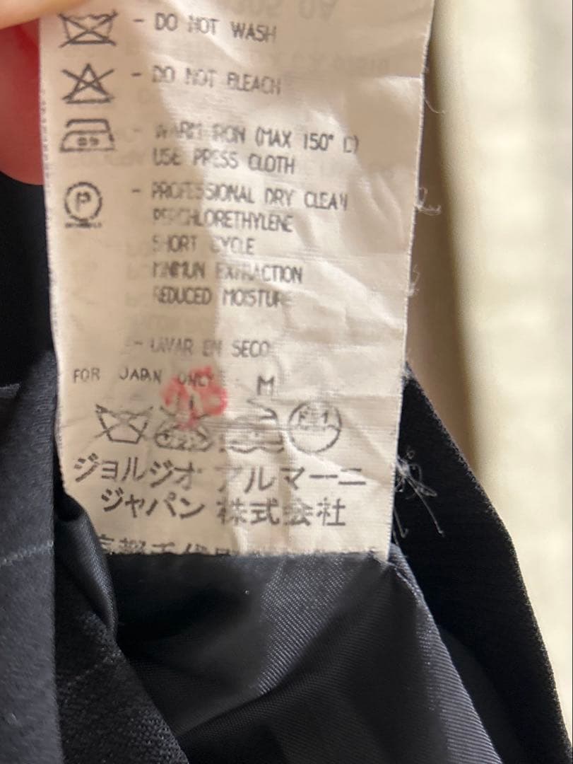 GIORGIO ARMANI ワンピース　バージンウール　ピンストライプ　黒